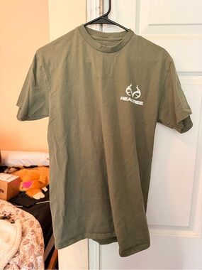 Realtree Olive Green Short Sleeve Logo Tee